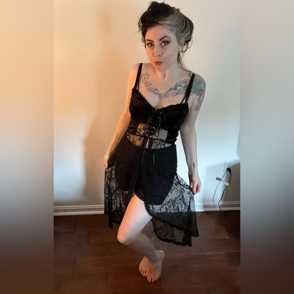 SHEIN goth festival top